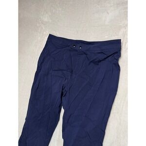 SIONI ESSENTIALS Women Navy Blue Wide Leg Pants Stretch Comfort XL